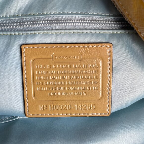 Coach 1941 Alex Gold Patent Leather Tote, Style 14265 - Gold - Preowned - Picture 16 of 16